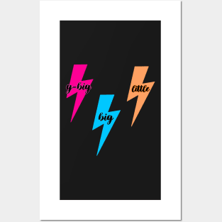 big and little lightning bolts Posters and Art